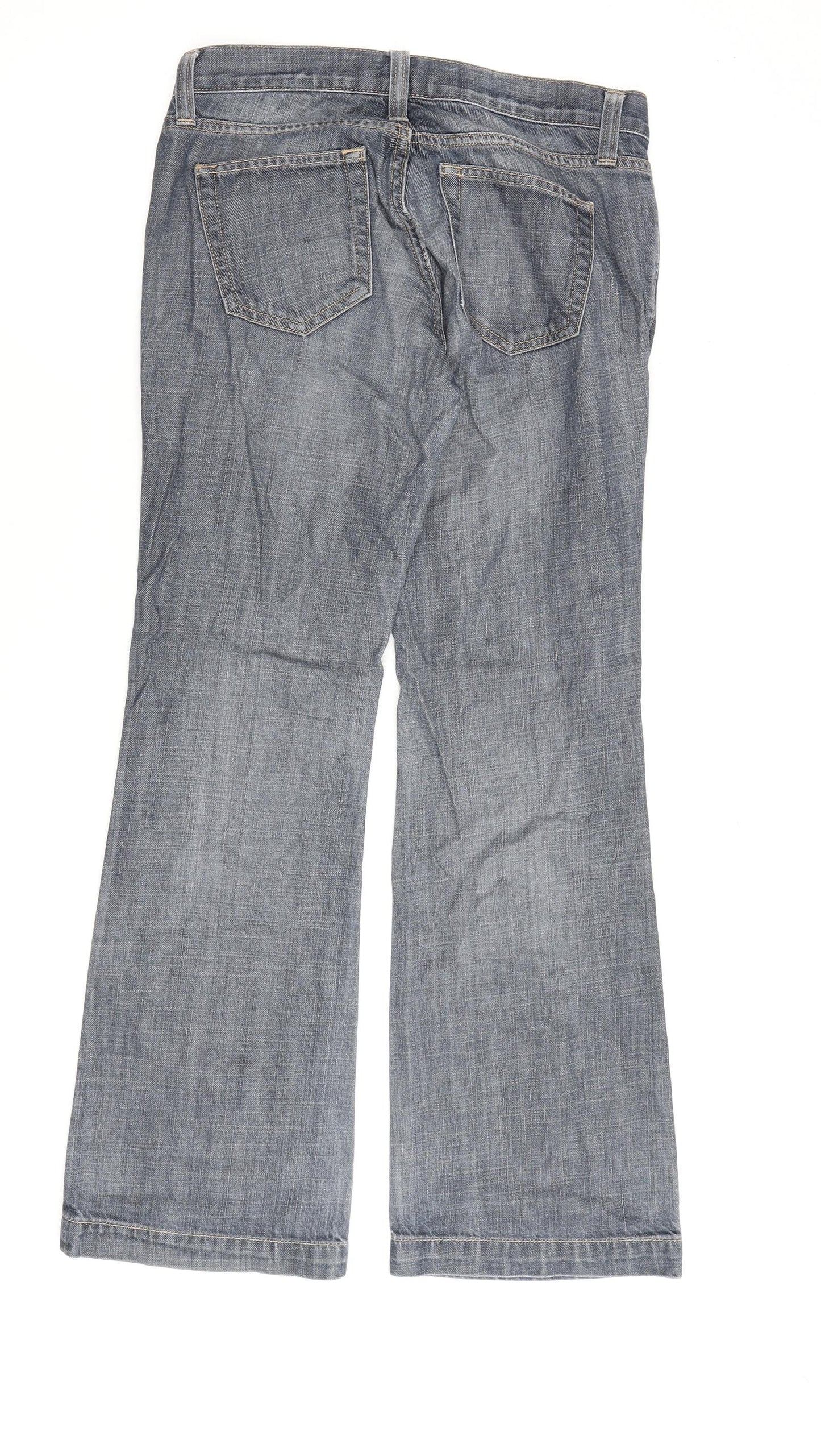 Gap Womens Blue Cotton Bootcut Jeans Size 28 in L32 in Regular Zip