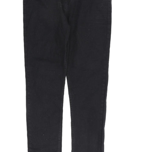 NEXT Boys Black Cotton Straight Jeans Size 16 Years Regular Zip