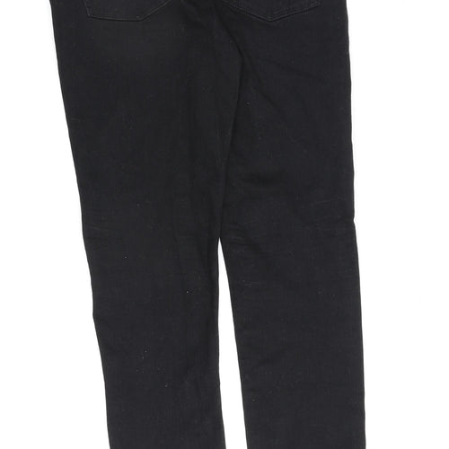 NEXT Boys Black Cotton Straight Jeans Size 16 Years Regular Zip