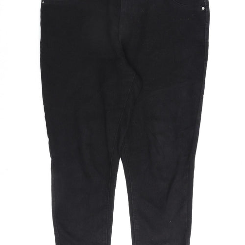 Denim & Co. Womens Black Cotton Skinny Jeans Size 16 L25 in Regular Zip