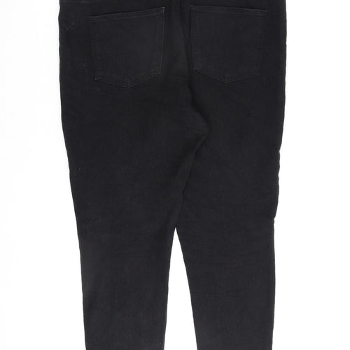 Denim & Co. Womens Black Cotton Skinny Jeans Size 16 L25 in Regular Zip