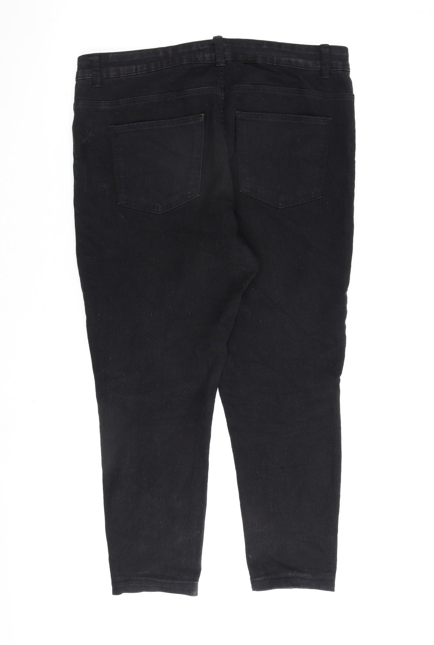 Denim & Co. Womens Black Cotton Skinny Jeans Size 16 L25 in Regular Zip