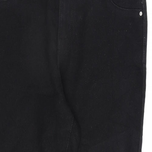 Denim & Co. Womens Black Cotton Skinny Jeans Size 16 L25 in Regular Zip