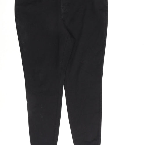 TU Womens Black Cotton Skinny Jeans Size 18 L28 in Regular Zip