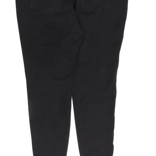 TU Womens Black Cotton Skinny Jeans Size 18 L28 in Regular Zip