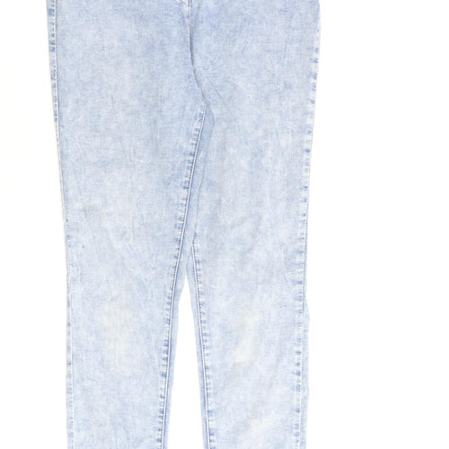 Matalan Womens Blue Cotton Jegging Jeans Size 12 L29 in Regular Zip