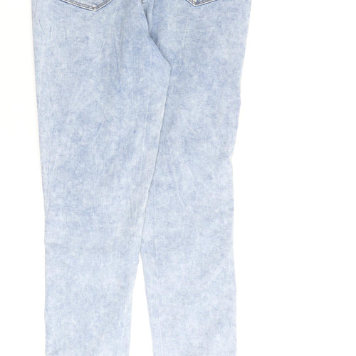 Matalan Womens Blue Cotton Jegging Jeans Size 12 L29 in Regular Zip