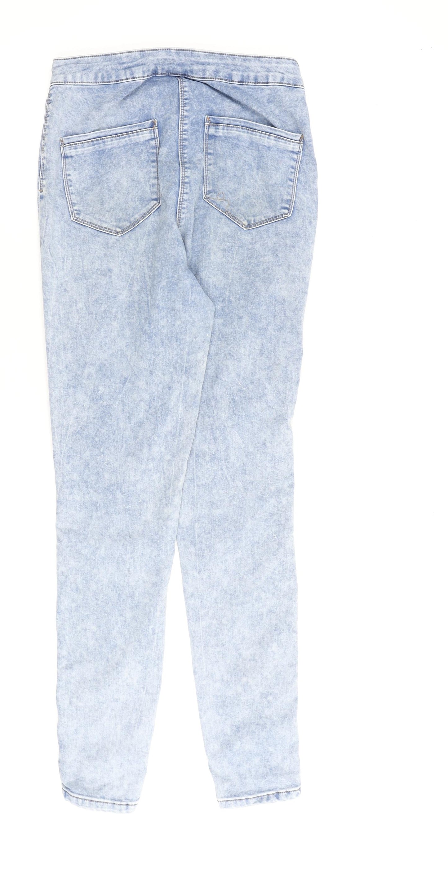 Matalan Womens Blue Cotton Jegging Jeans Size 12 L29 in Regular Zip