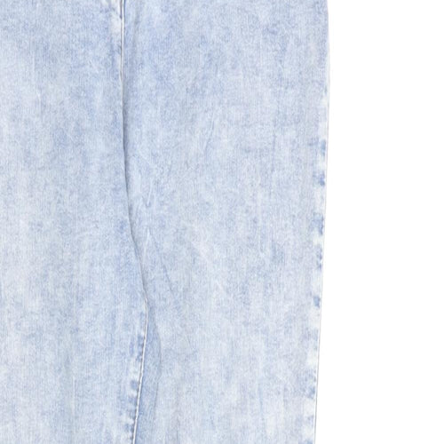 Matalan Womens Blue Cotton Jegging Jeans Size 12 L29 in Regular Zip