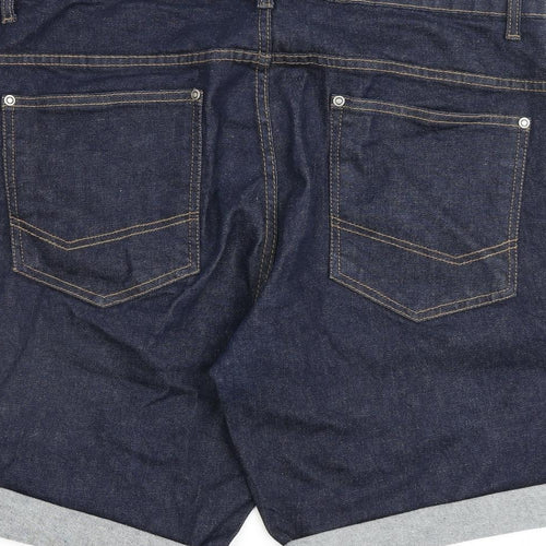 2Tall Mens Blue Cotton Bermuda Shorts Size 36 in L9 in Regular Zip
