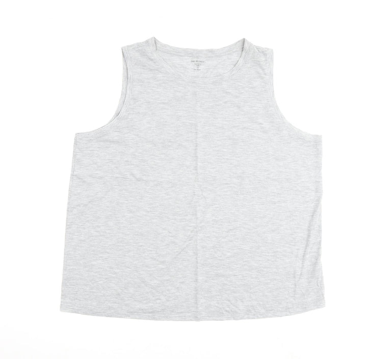 Marks and Spencer Womens Grey Polyester Basic Tank Size 18 Round Neck
