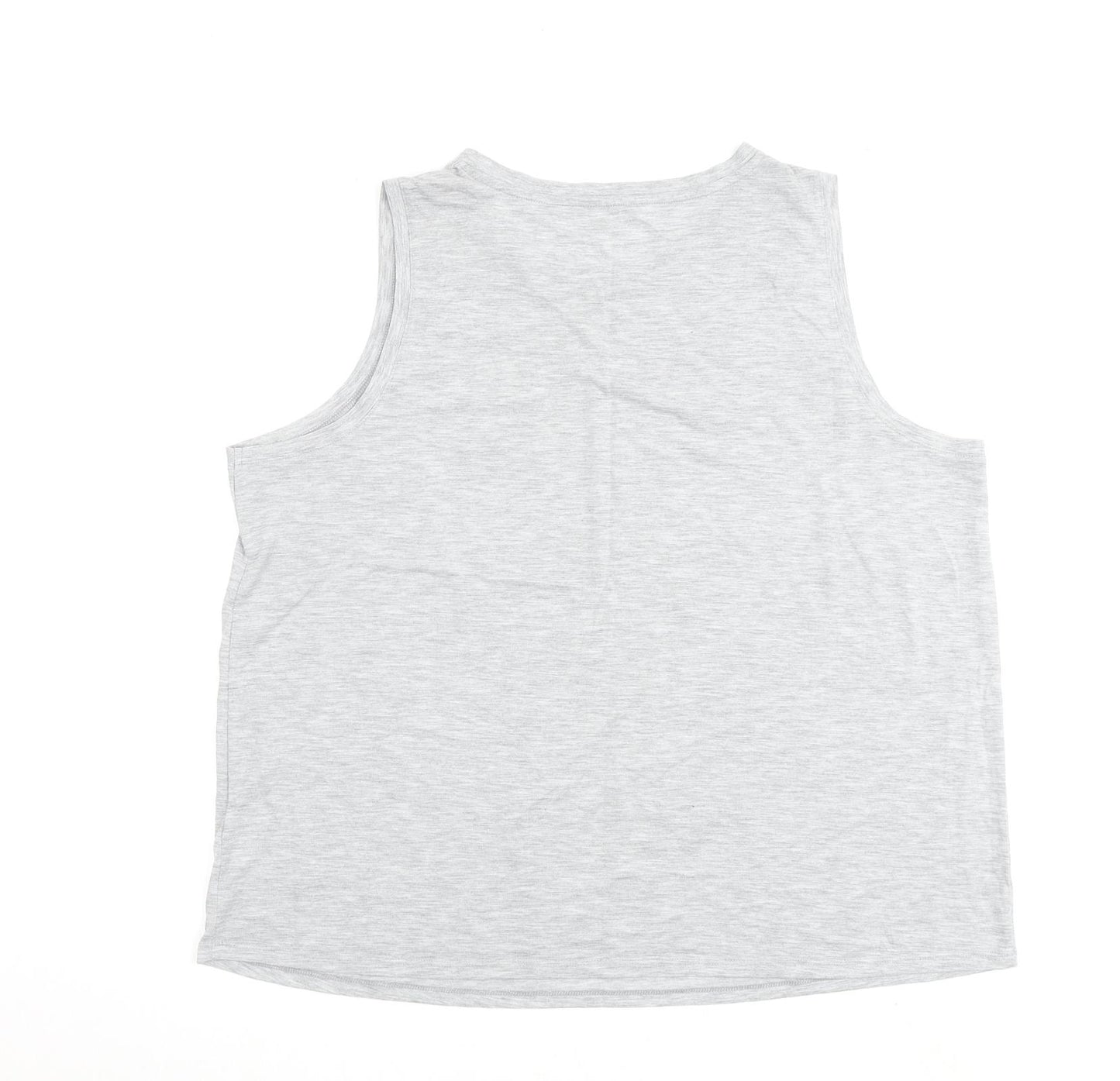 Marks and Spencer Womens Grey Polyester Basic Tank Size 18 Round Neck