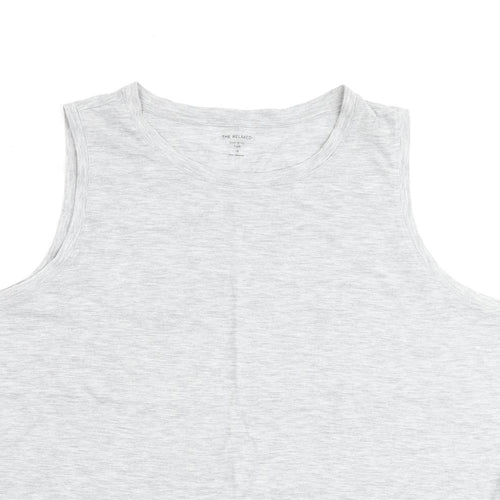 Marks and Spencer Womens Grey Polyester Basic Tank Size 18 Round Neck