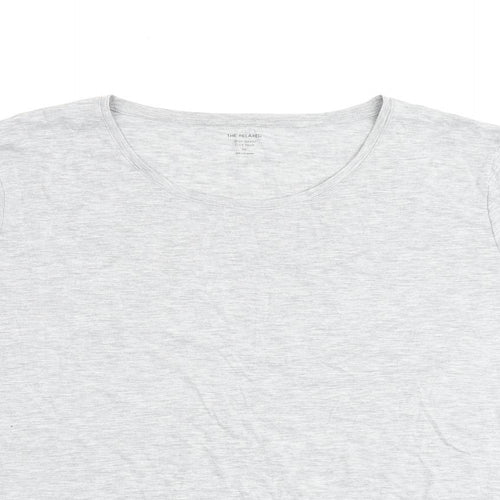Marks and Spencer Womens Grey Polyester Basic T-Shirt Size 20 Round Neck