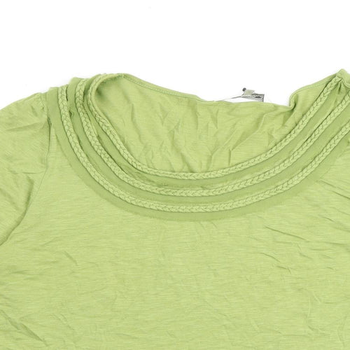 John Rocha Womens Green Viscose Basic Blouse Size 18 Round Neck