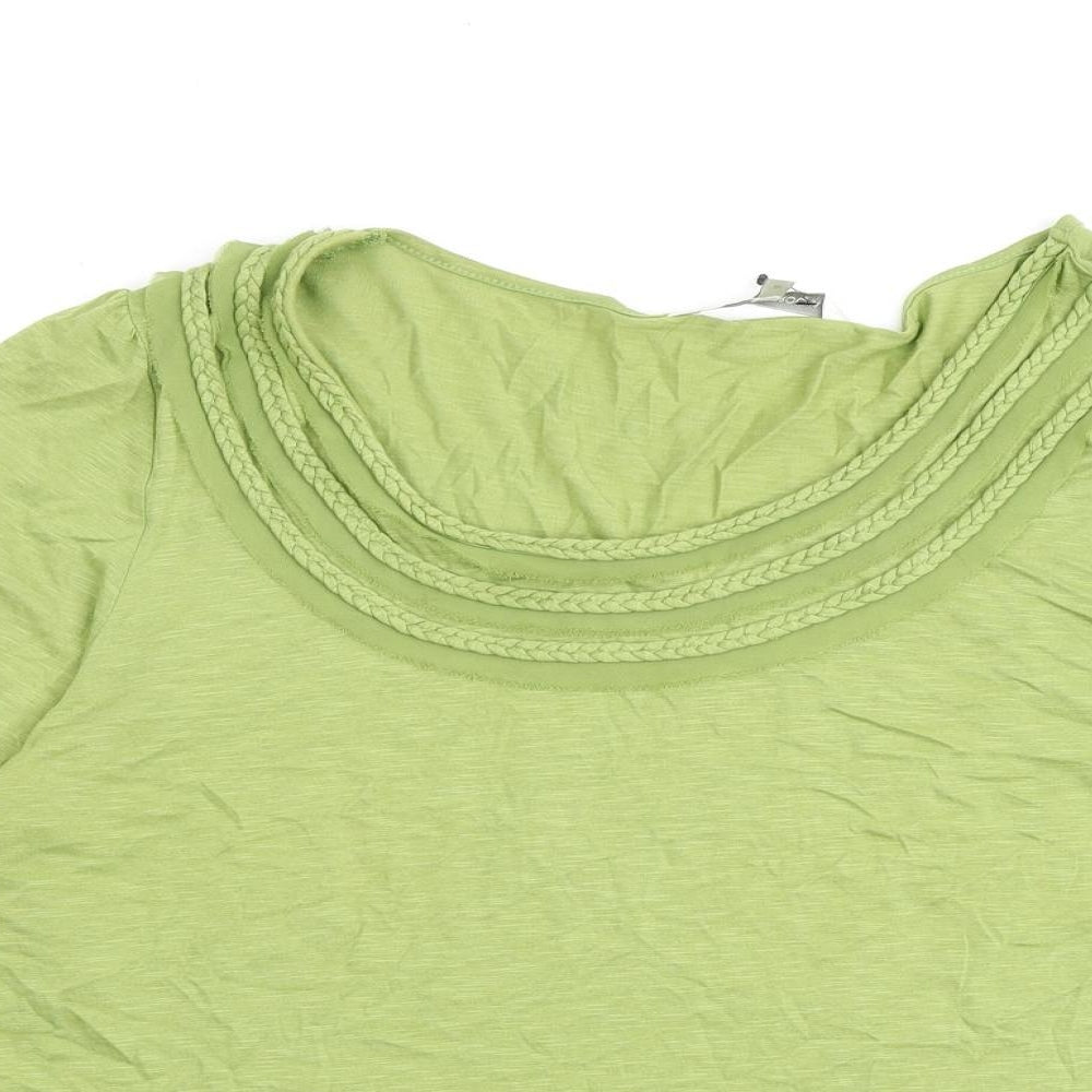 John Rocha Womens Green Viscose Basic Blouse Size 18 Round Neck