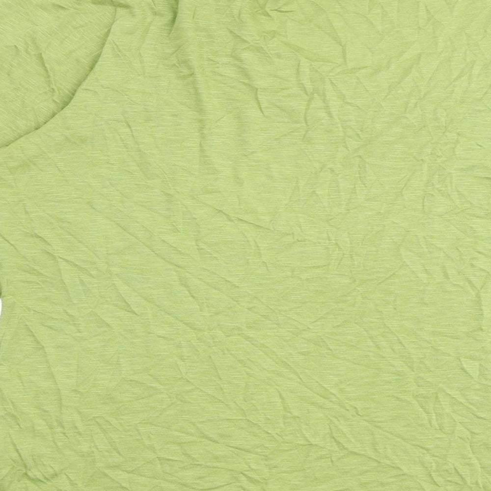 John Rocha Womens Green Viscose Basic Blouse Size 18 Round Neck