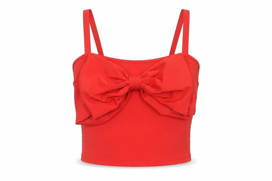 Front view of H&M women’s pink polyester basic tank, size M, square neck