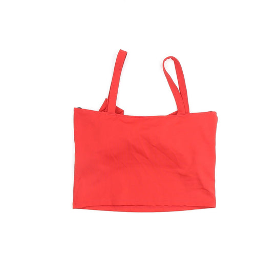 H&M Womens Pink Polyester Basic Tank Size M Square Neck