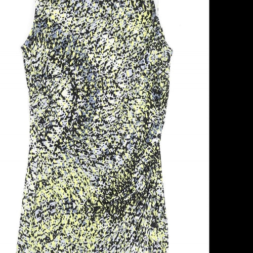 Ivy + Blue Womens Multicoloured Geometric Polyester A-Line Size 14 Round Neck Zip