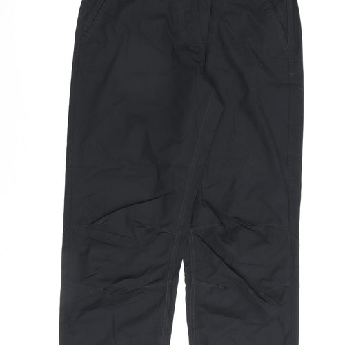 Peter Storm Womens Black Cotton Trousers Size 12 L27 in Regular Zip