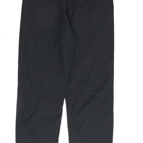 Peter Storm Womens Black Cotton Trousers Size 12 L27 in Regular Zip