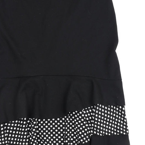Joe Browns Womens Black Polyester A-Line Skirt Size 12 Zip
