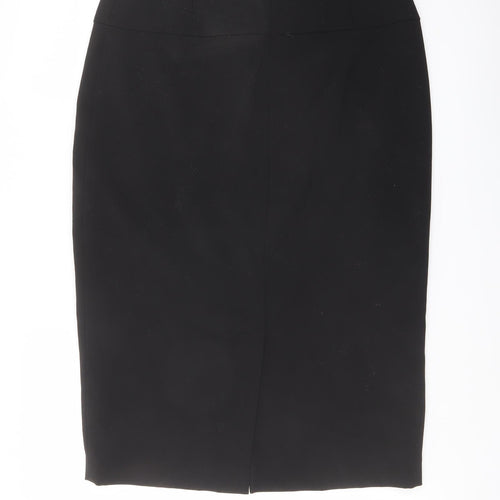 Wallis Womens Black Polyester A-Line Skirt Size 14 Zip