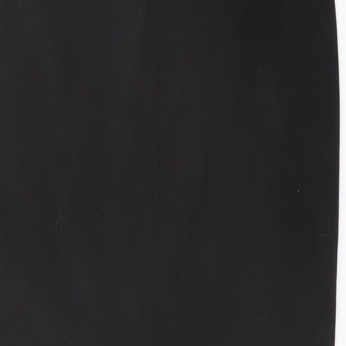 Wallis Womens Black Polyester A-Line Skirt Size 14 Zip