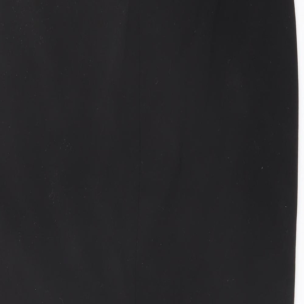 Wallis Womens Black Polyester A-Line Skirt Size 14 Zip