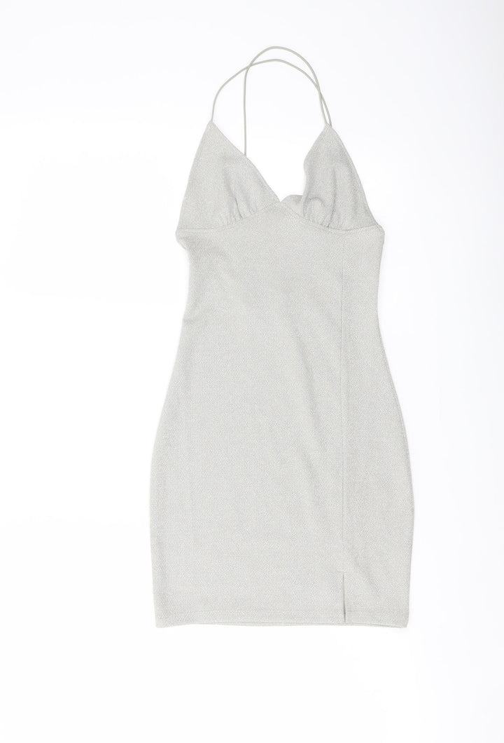 H&M Womens Beige Polyester Mini Size XS Sweetheart Pullover