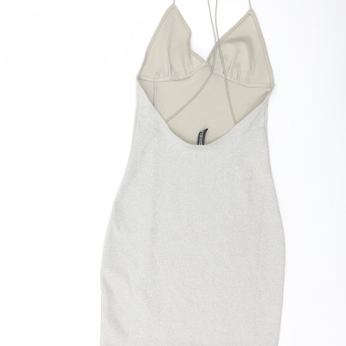 H&M Womens Beige Polyester Mini Size XS Sweetheart Pullover