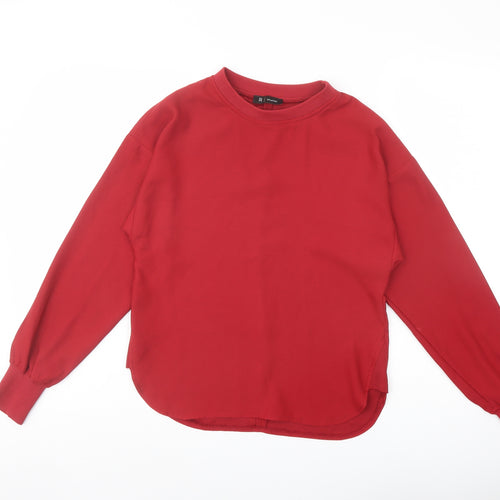 La Redoute Womens Red Polyester Basic Blouse Size 6 Crew Neck