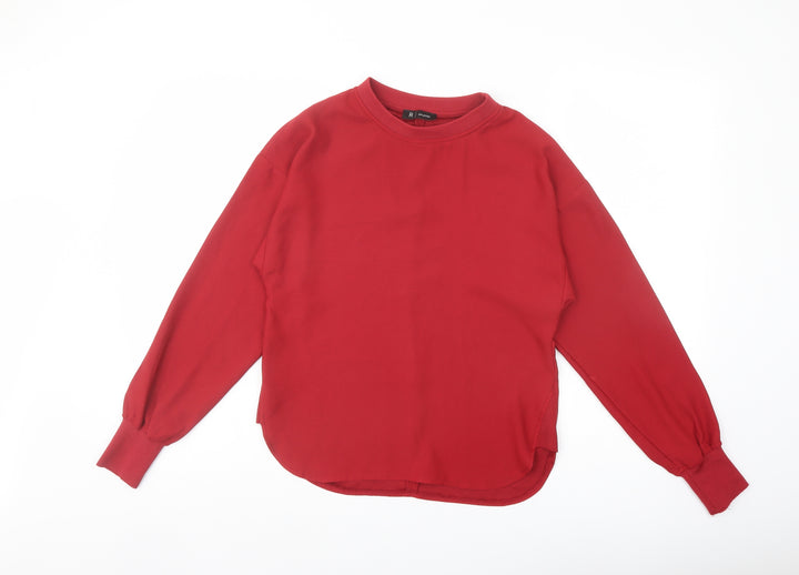 La Redoute Womens Red Polyester Basic Blouse Size 6 Crew Neck
