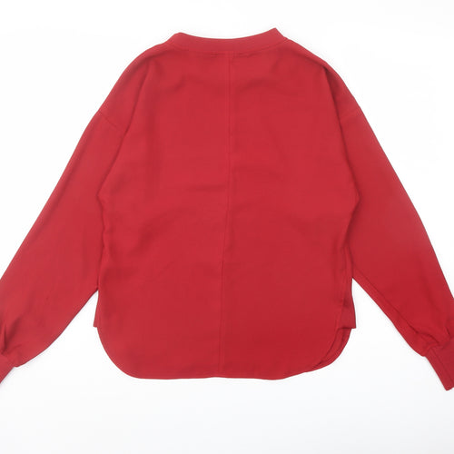 La Redoute Womens Red Polyester Basic Blouse Size 6 Crew Neck