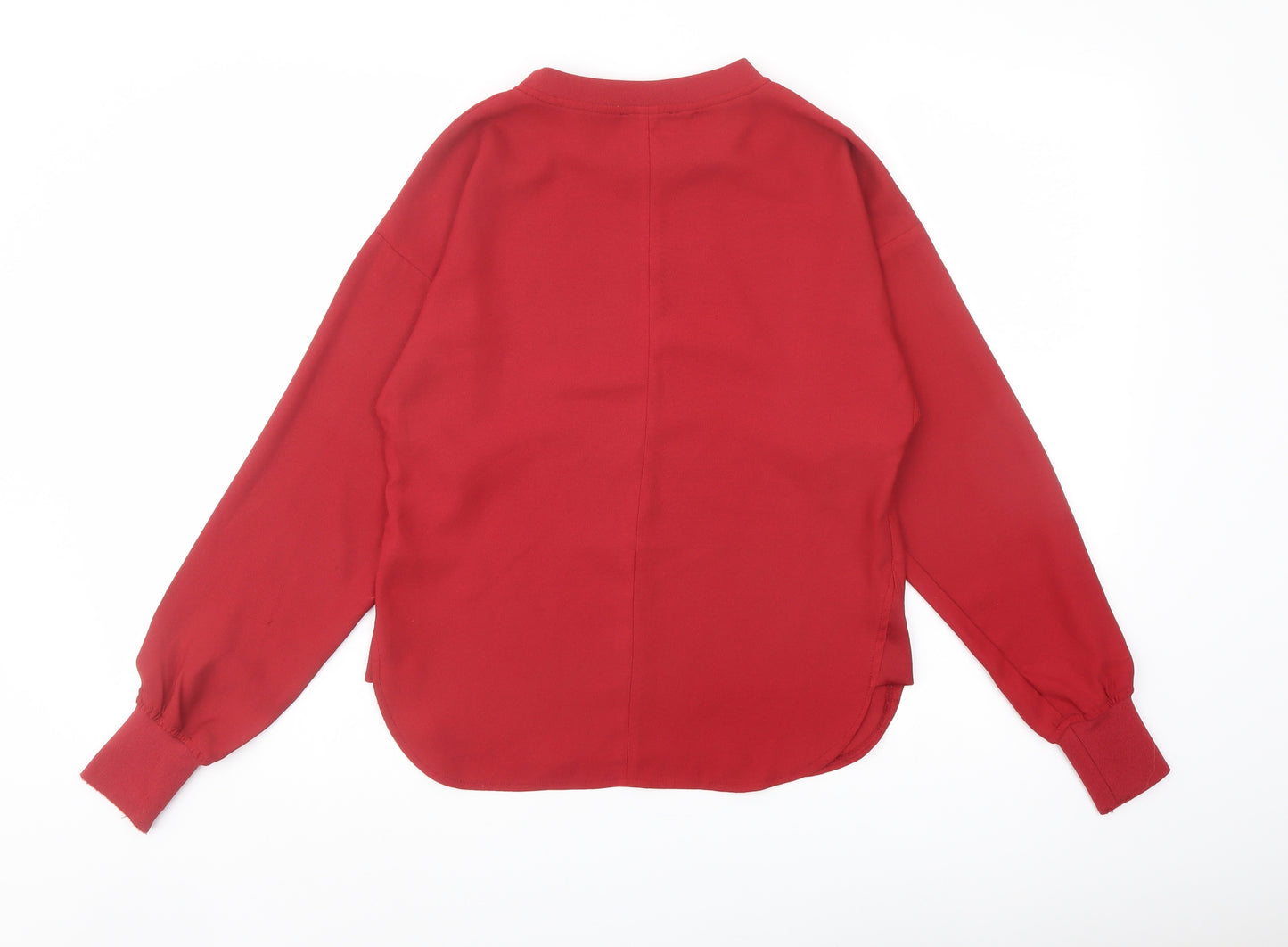 La Redoute Womens Red Polyester Basic Blouse Size 6 Crew Neck
