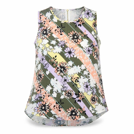 Front view of Select women’s multicoloured floral polyester basic blouse, size UK 12, round neck