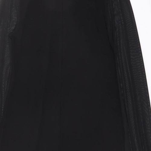 Dorothy Perkins Womens Black Polyester A-Line Size 10 Boat Neck Pullover