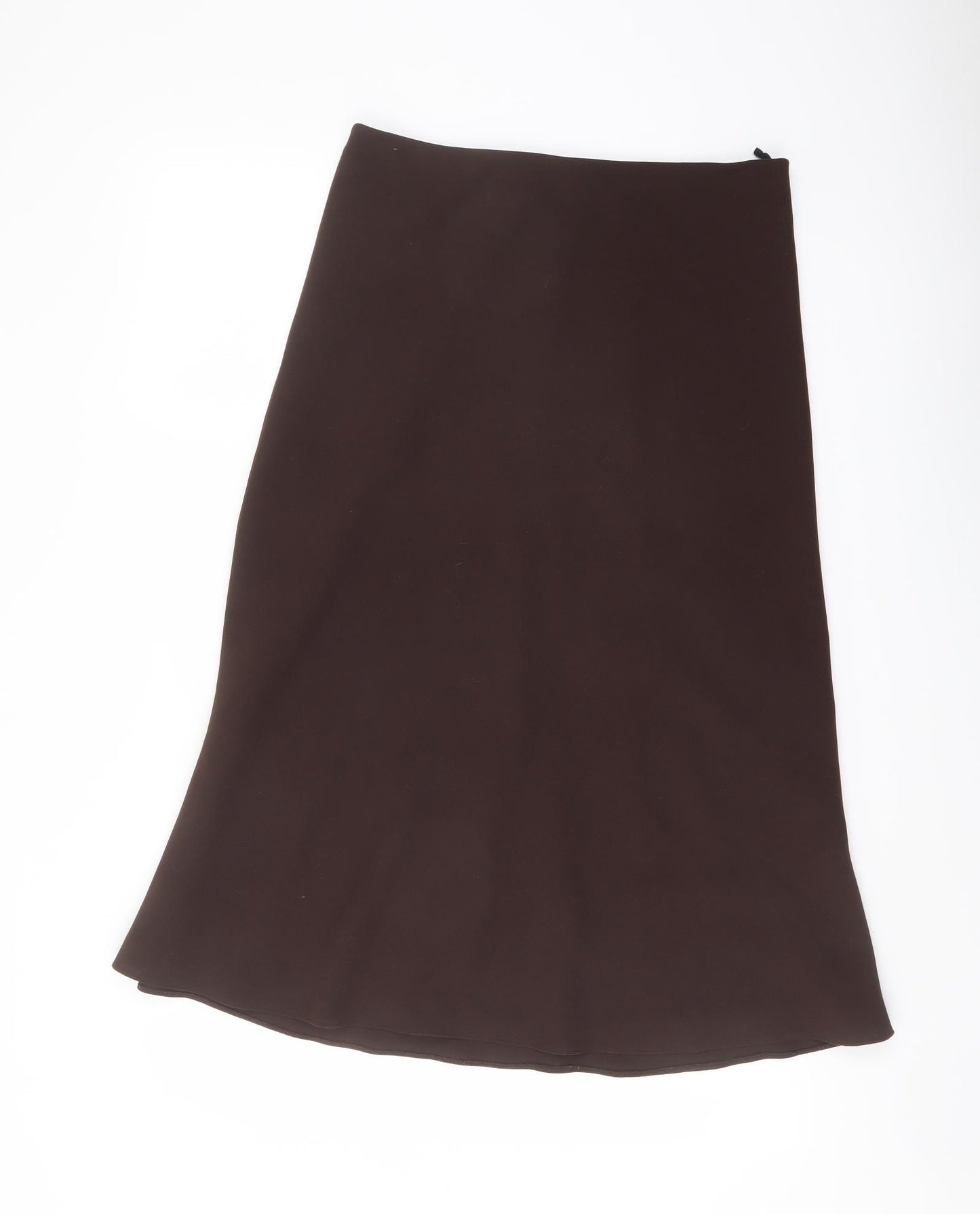 Marks and Spencer Womens Brown Polyacrylate Fibre Flare Skirt Size 10