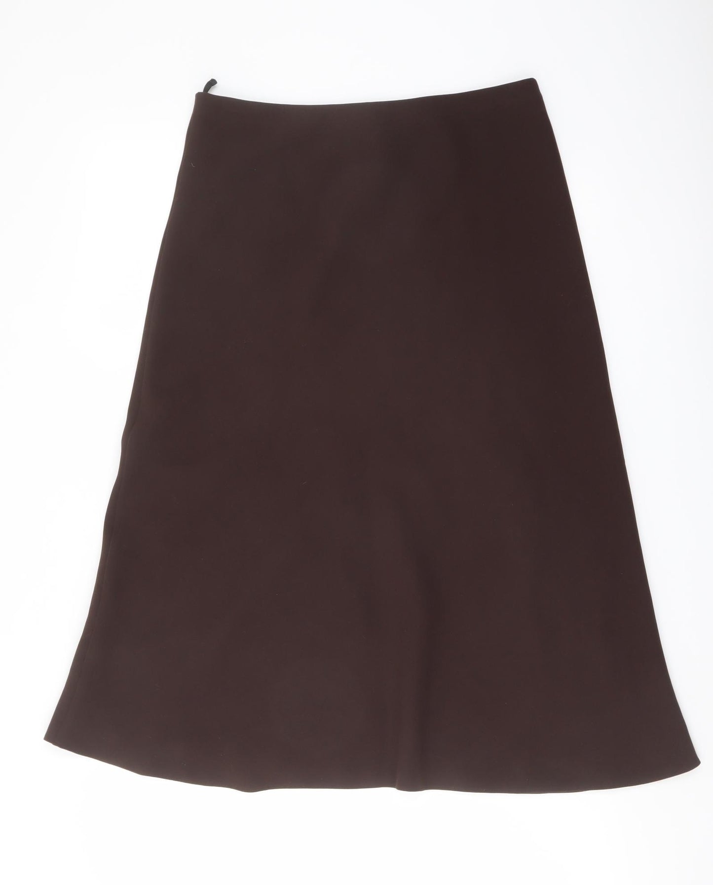 Marks and Spencer Womens Brown Polyacrylate Fibre Flare Skirt Size 10