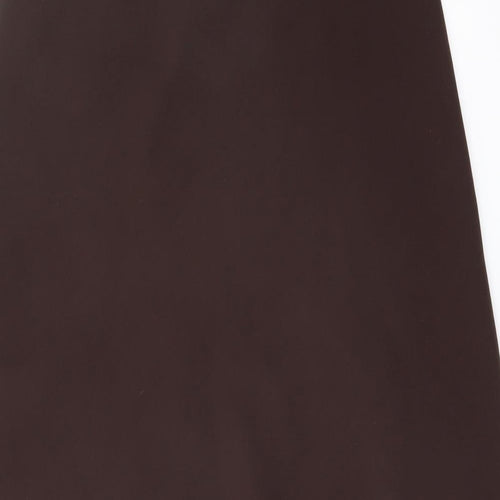 Marks and Spencer Womens Brown Polyacrylate Fibre Flare Skirt Size 10