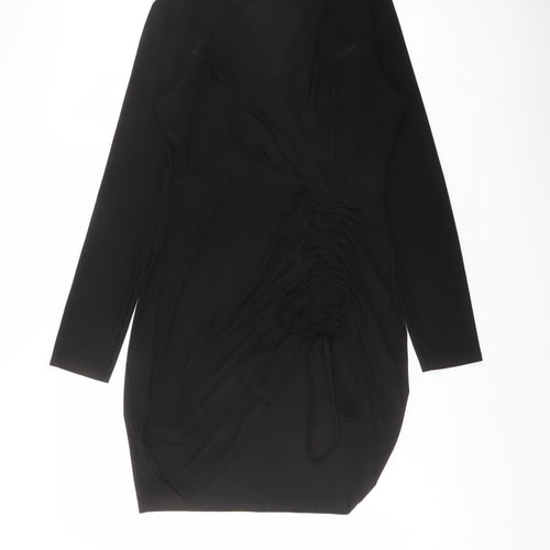 Cameo Rose Womens Black Polyester Pencil Dress Size 12 V-Neck Pullover
