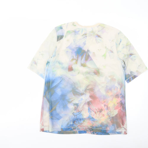 Betty Barclay Womens Multicoloured Floral Polyester Basic T-Shirt Size 14 Round Neck