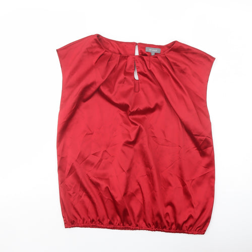Et Vous Womens Red Polyester Basic Blouse Size 12 Round Neck