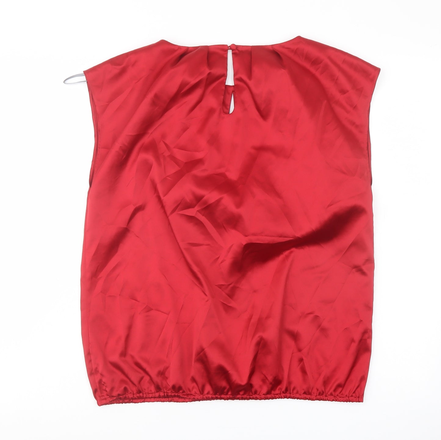 Et Vous Womens Red Polyester Basic Blouse Size 12 Round Neck
