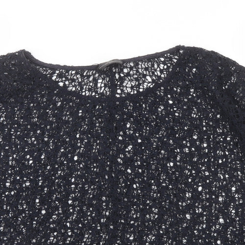 next# Womens Blue Cotton Basic Blouse Size 12 Boat Neck