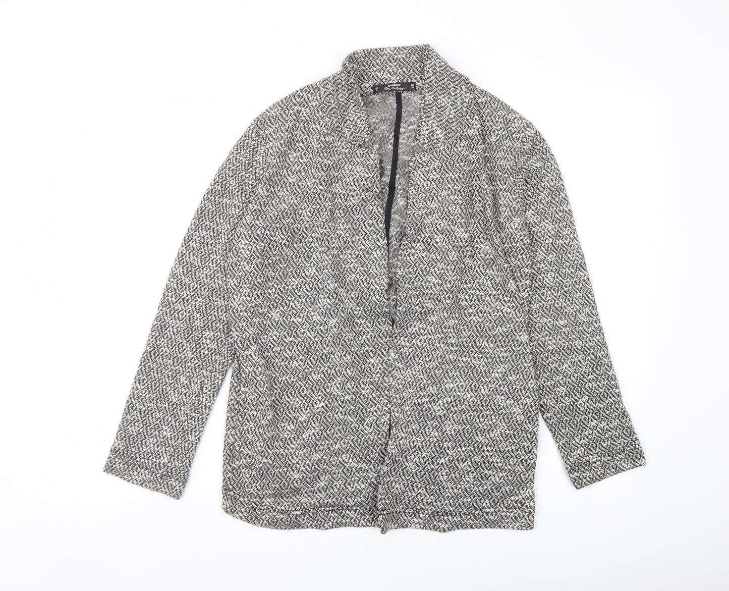 Miss Selfridge Womens Grey Geometric Jacket Blazer Size 8