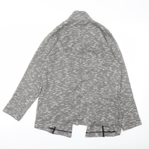 Miss Selfridge Womens Grey Geometric Jacket Blazer Size 8
