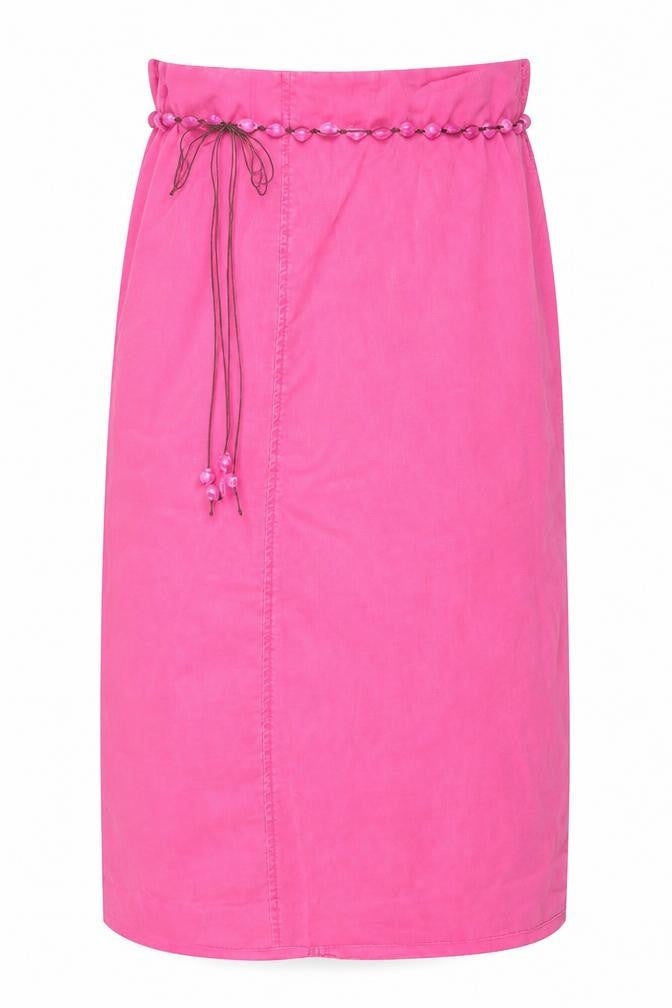 Ann Harvey Womens Pink Lyocell A-Line Skirt Size 18 Zip