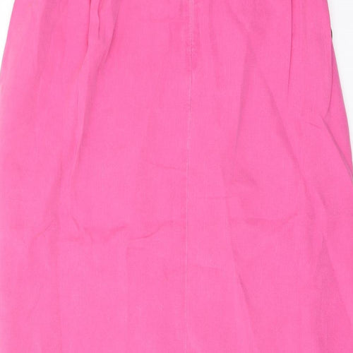 Ann Harvey Womens Pink Lyocell A-Line Skirt Size 18 Zip